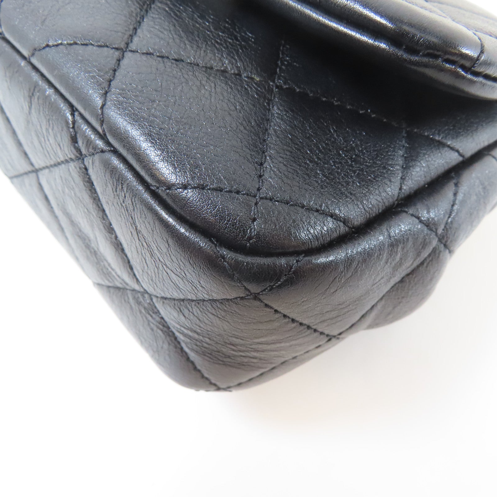 CHANEL 【激減優惠】菱格牛皮皮革Pearl Flap Bag金扣鏈帶肩背袋黑色