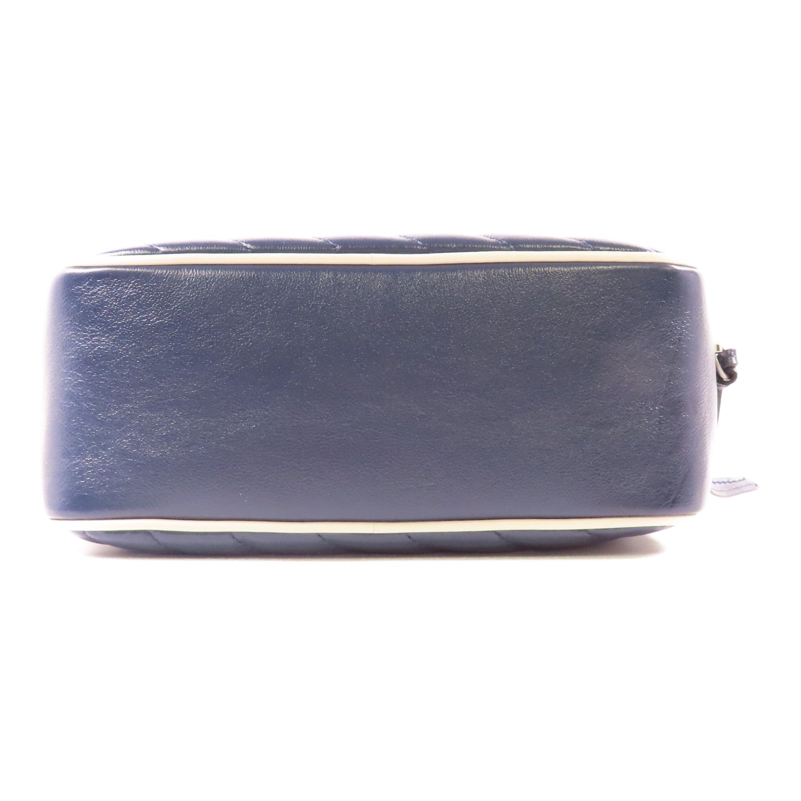 GUCCI GG SHW GG Marmont 2 Way Shoulder Hand Bag 602270 Calfskin Leather Navy