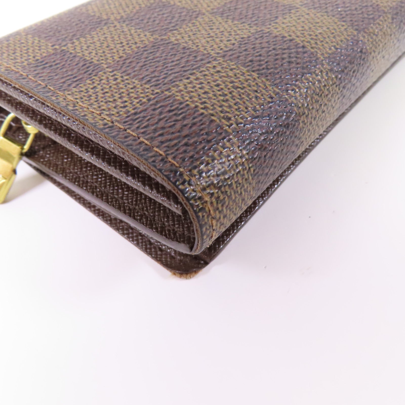 LOUIS VUITTON Damier Tresor金扣錢包