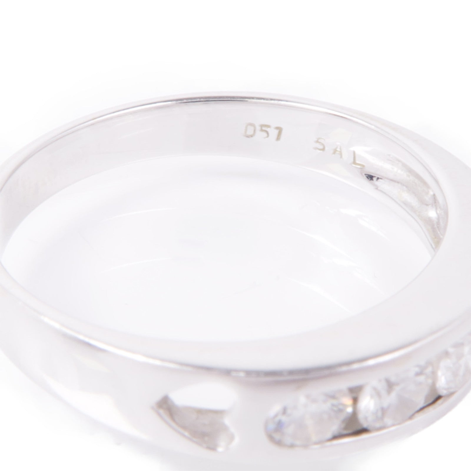 JEWELRY Diamond Ring 18K White Gold US#6