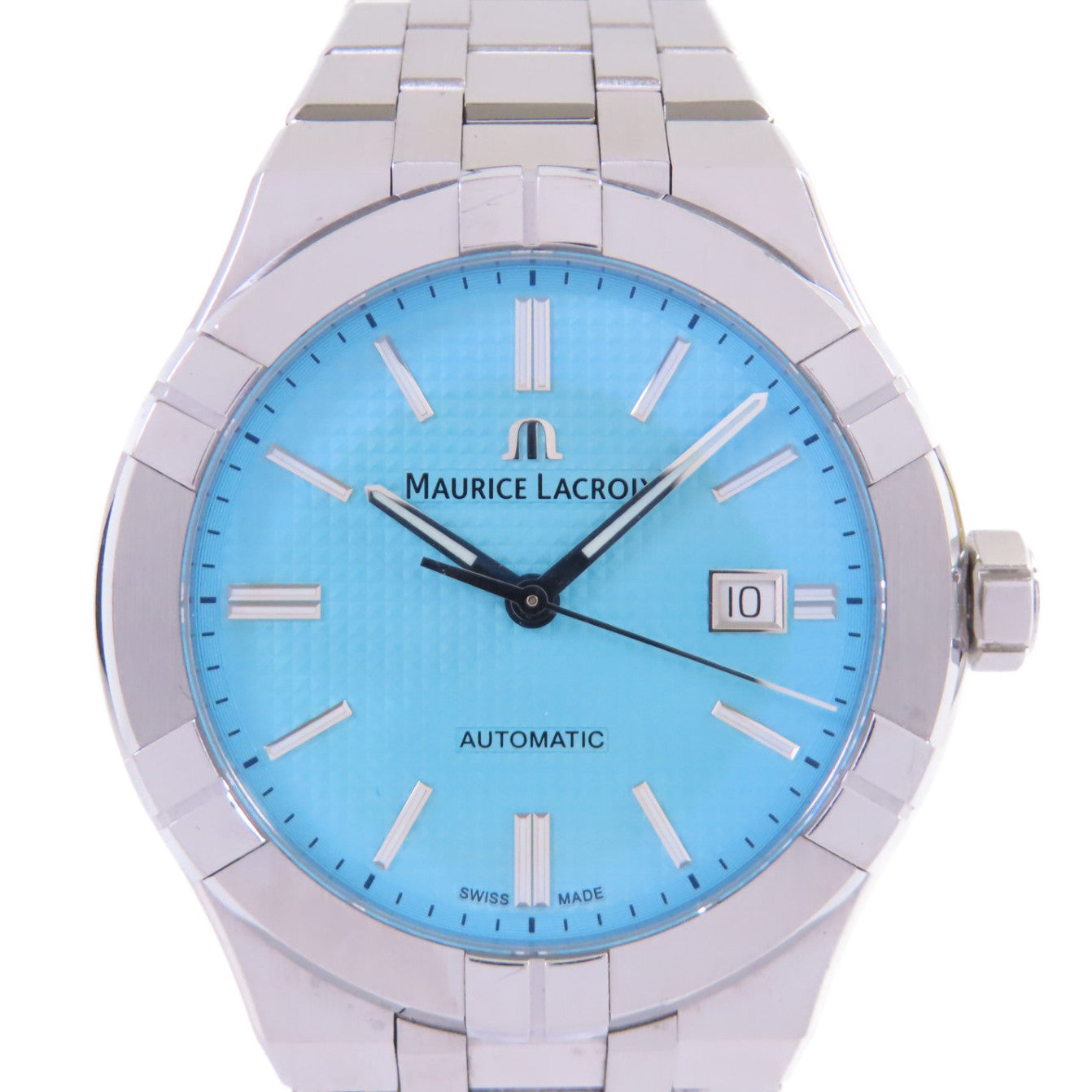 Maurice Lacroix Maurice Lacroix Watch不鏽鋼自動機芯手錶淺藍色