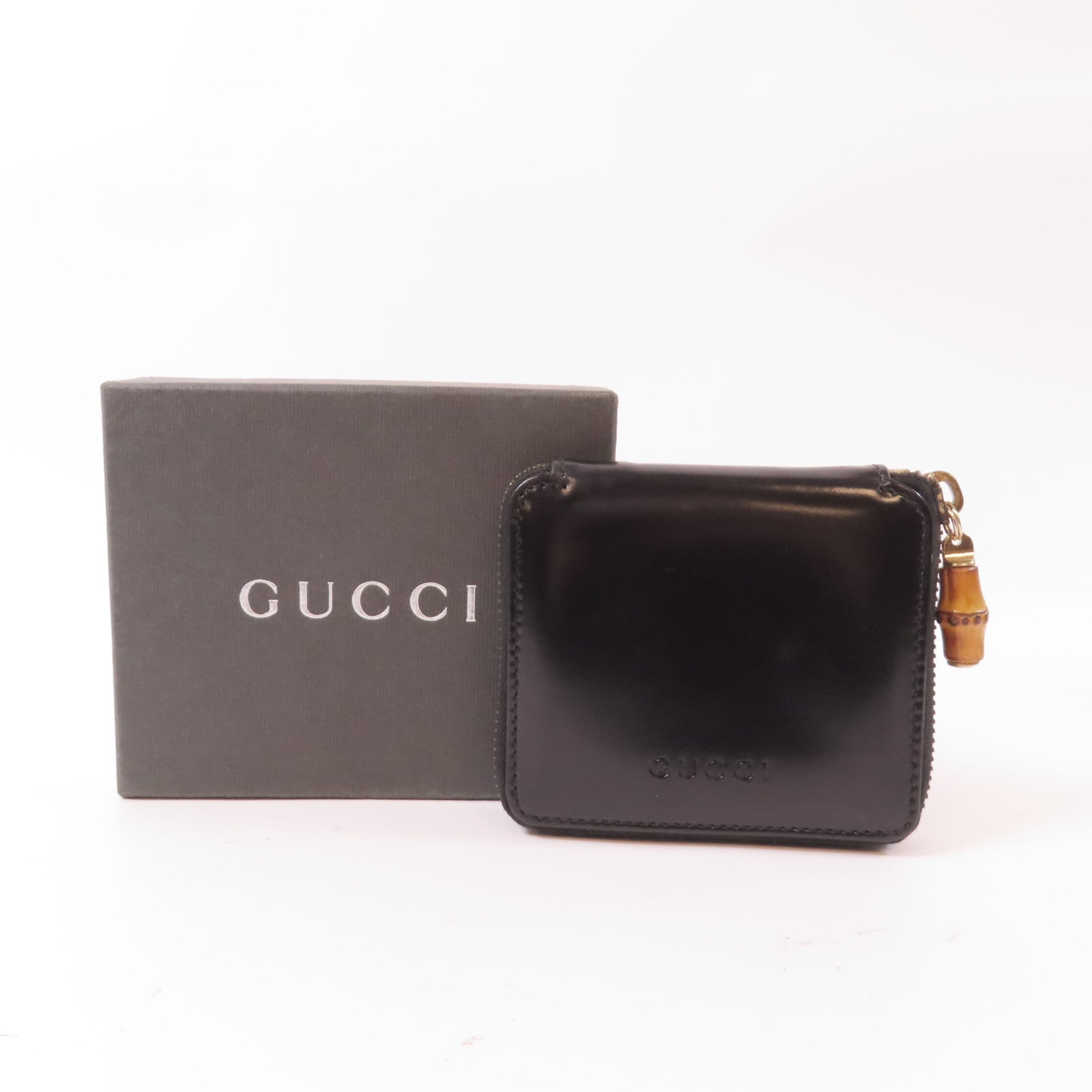 GUCCI 【激減優惠】皮革Wallet金扣錢包黑色