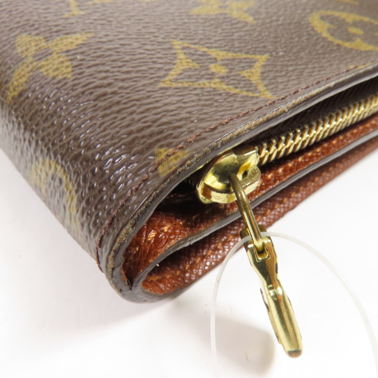 LOUIS VUITTON Monogram Compact Zip Wallet金扣錢包