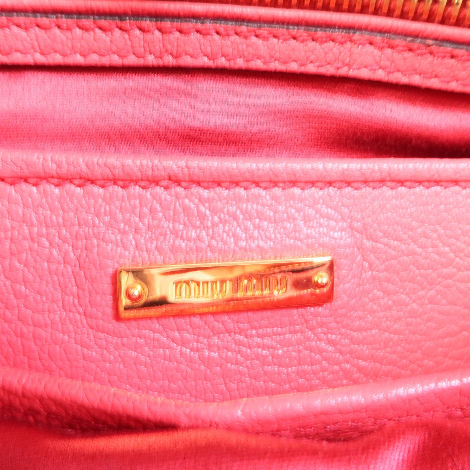 Miu Miu 牛皮皮革2 Way Shoulder手挽肩背兩用袋