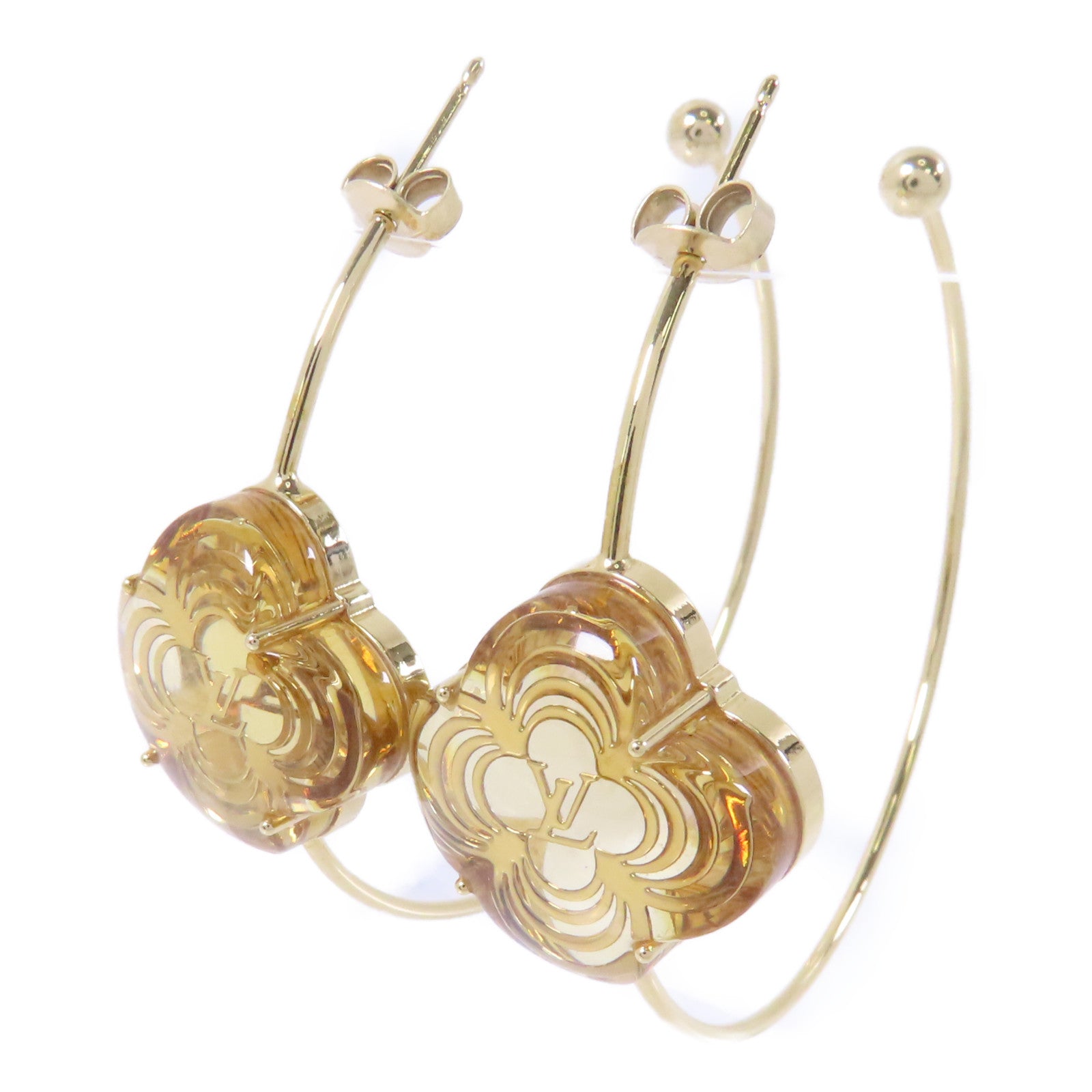 LOUIS VUITTON 金屬Earrings耳環金色/米色