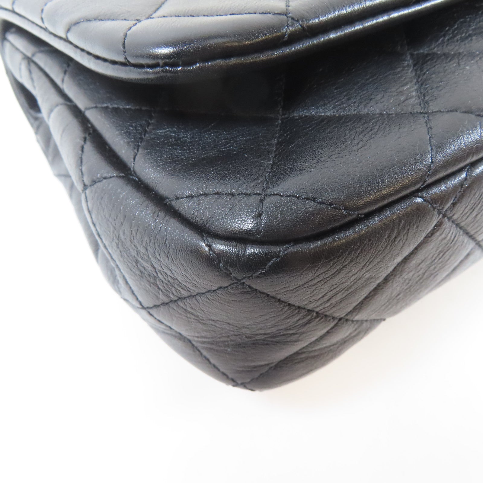 CHANEL 【激減優惠】菱格牛皮皮革Pearl Flap Bag金扣鏈帶肩背袋黑色