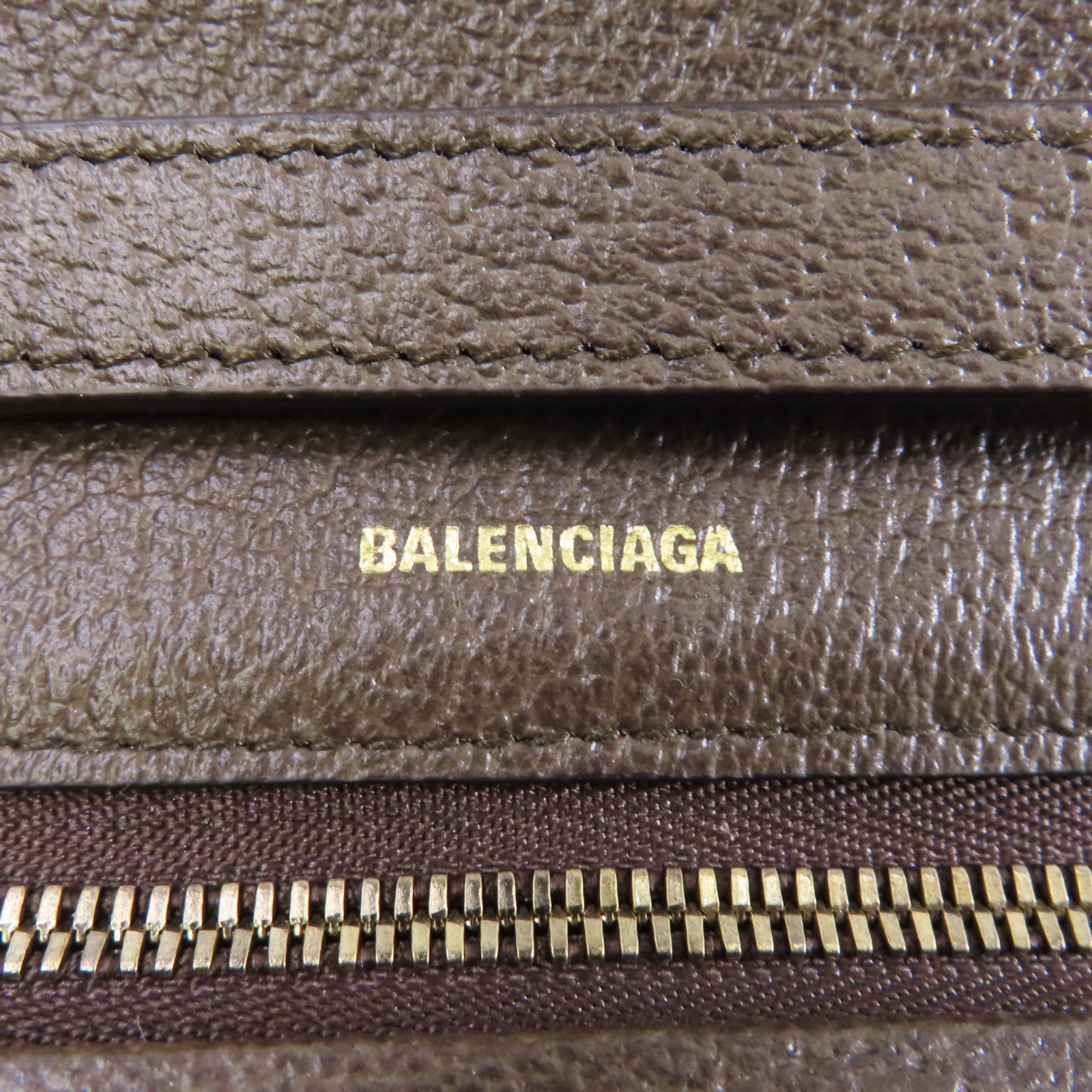BALENCIAGA 塗層帆布Balenciaga X Gucci金扣肩背袋啡色