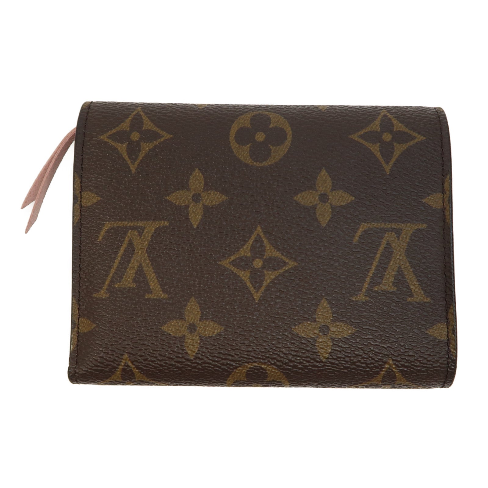 LOUIS VUITTON Monogram Victrine Wallet金扣錢包啡色/粉紅色