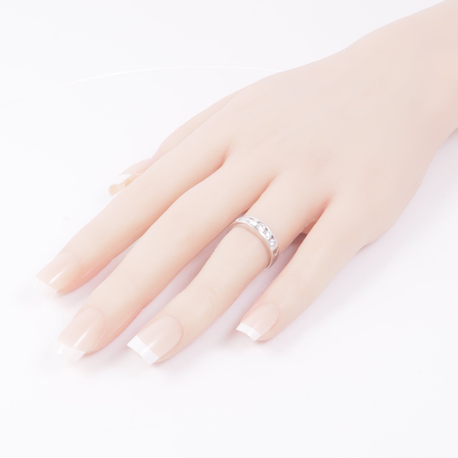JEWELRY Diamond Ring 18K White Gold US#6