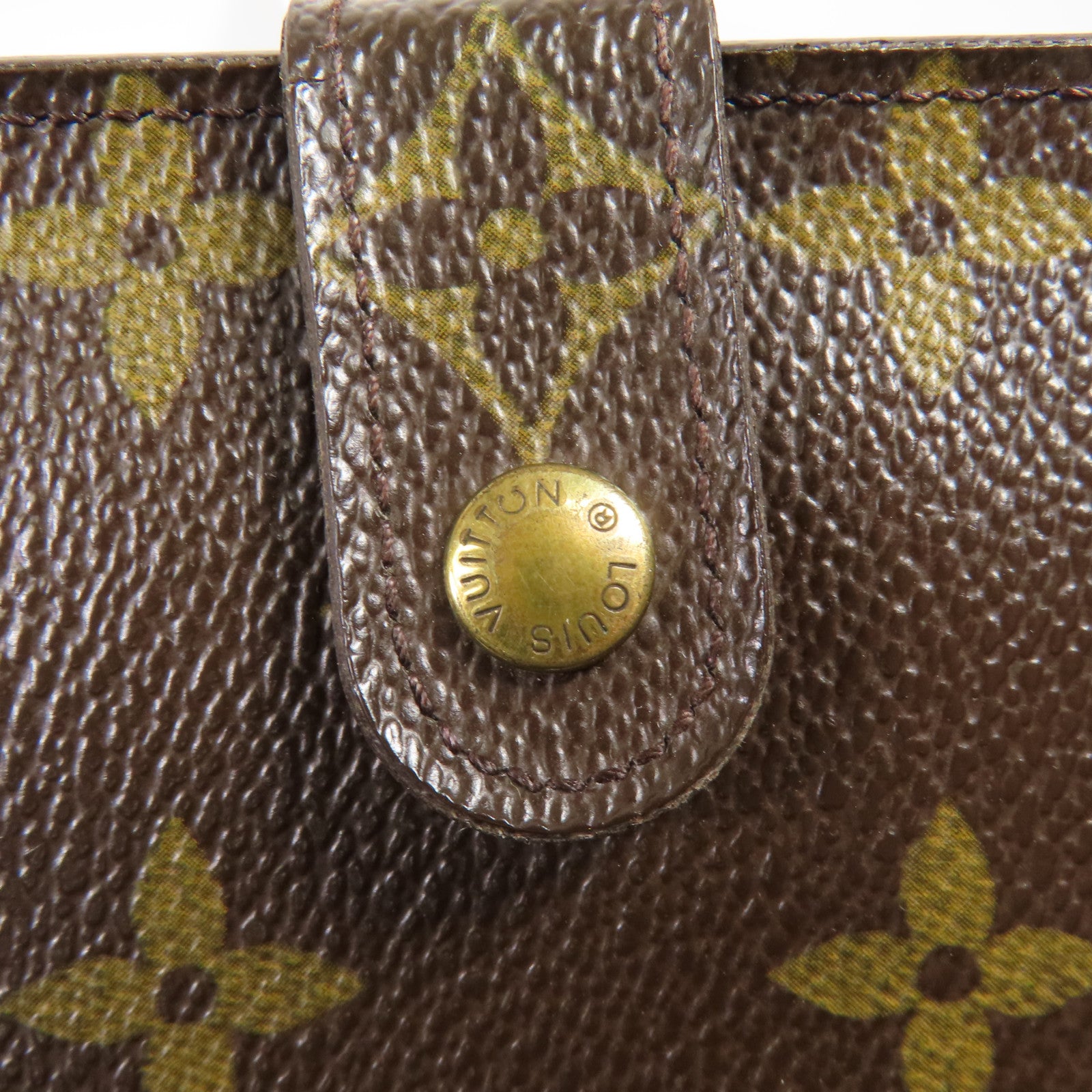 LOUIS VUITTON Monogram Compact Zip Wallet金扣錢包