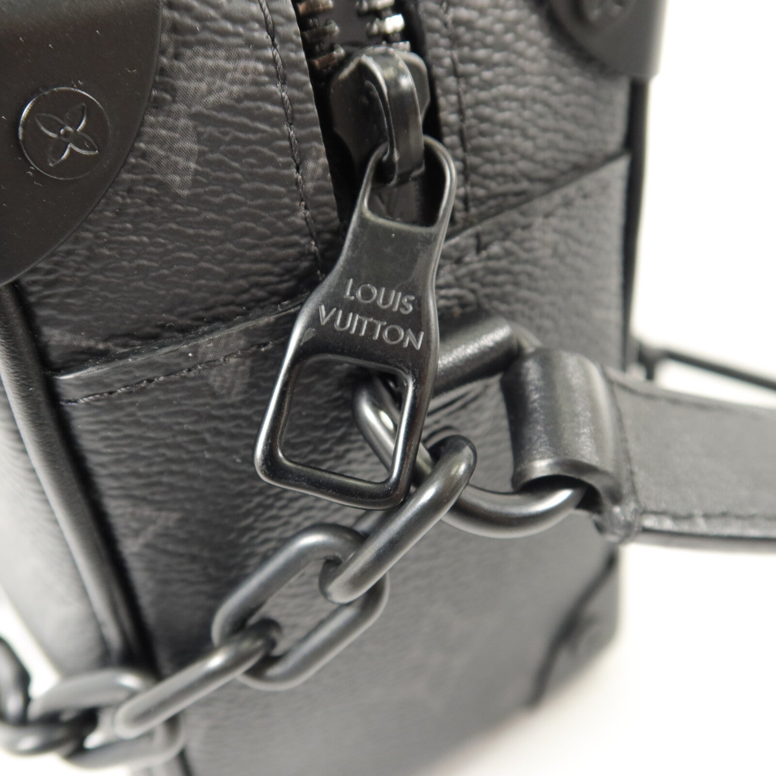 LOUIS VUITTON Monogram Eclipse Mini Soft Trunk肩背袋
