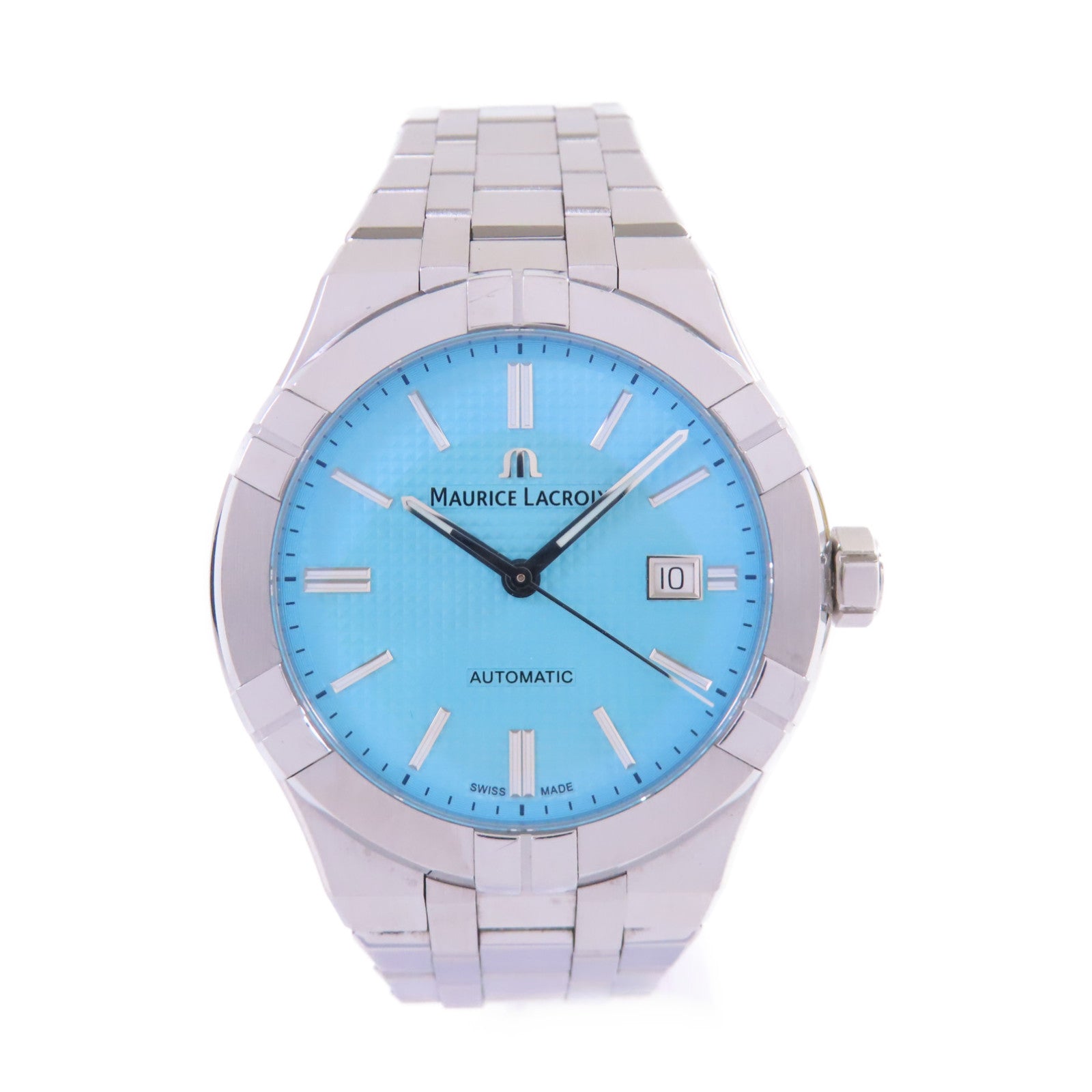 Maurice Lacroix Maurice Lacroix Watch不鏽鋼自動機芯手錶淺藍色
