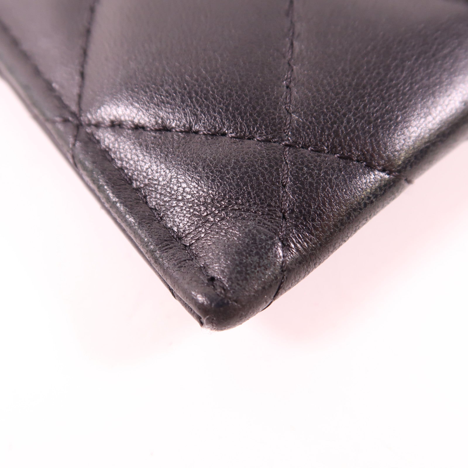 CHANEL 羊皮皮革Long Wallet銀扣長錢包