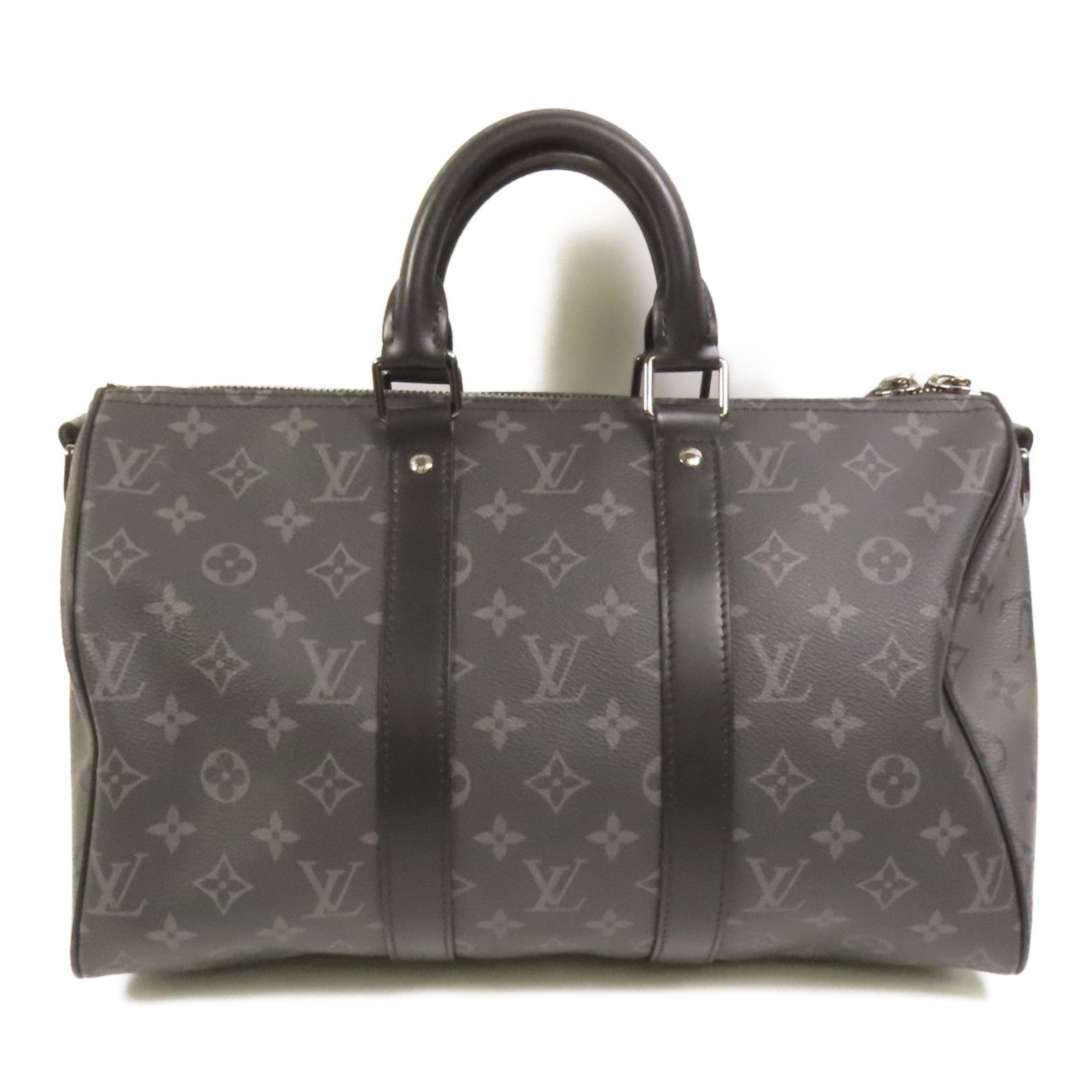 LOUIS VUITTON Monogram Eclipse Keepall Bandouliere 35手挽肩背兩用袋