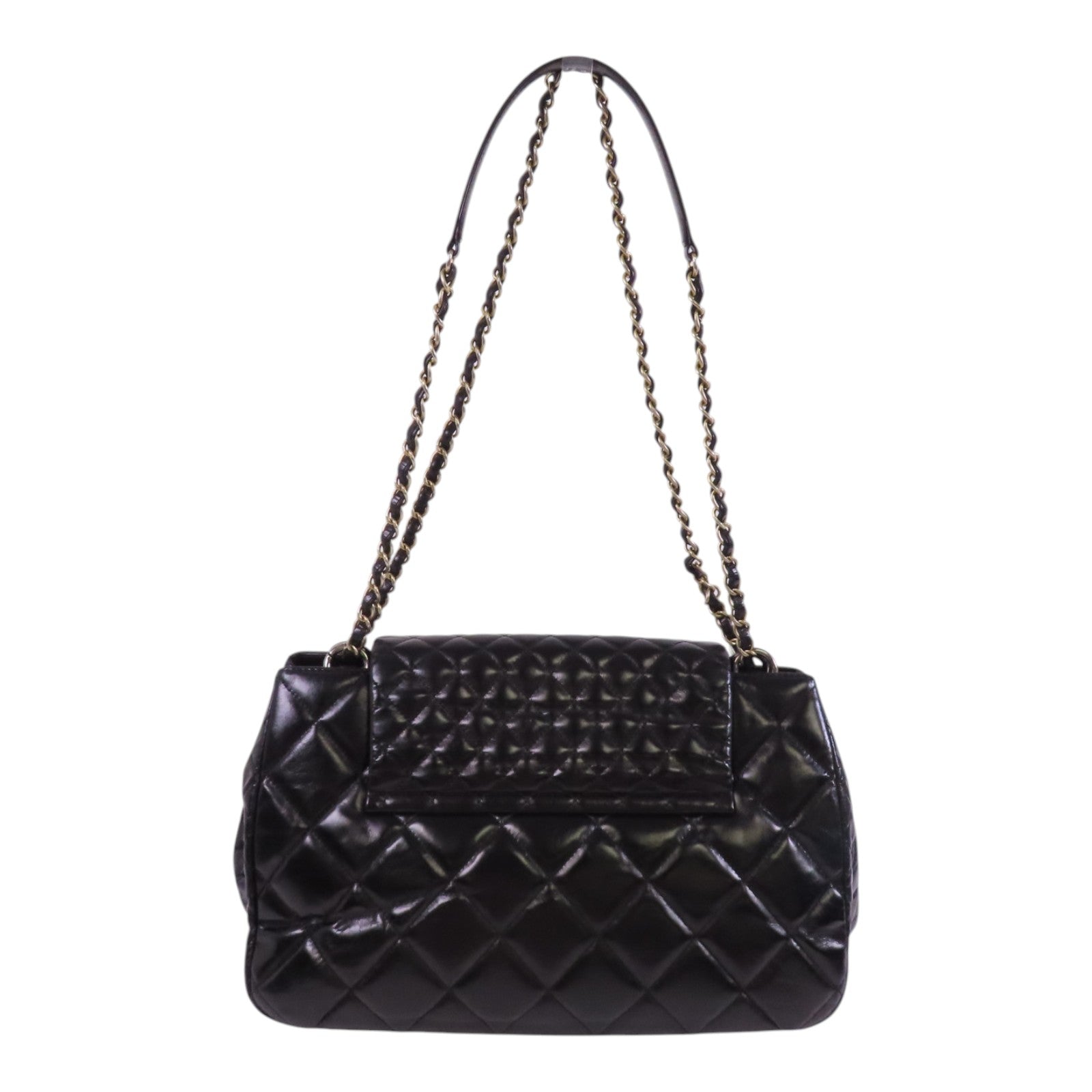 CHANEL 牛皮皮革Chain Shoulder Bag金扣鏈帶肩背袋