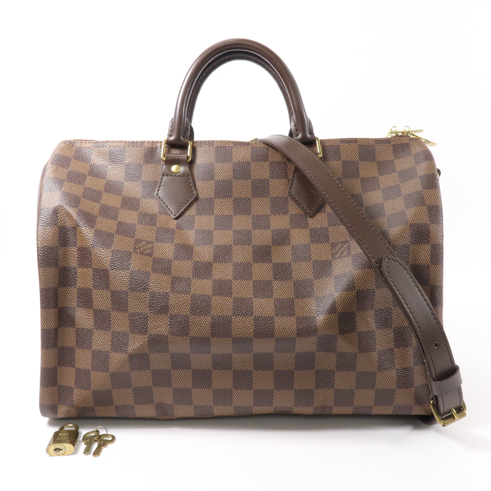 LOUIS VUITTON Damier Speedy Bandouliere 35手挽肩背兩用袋