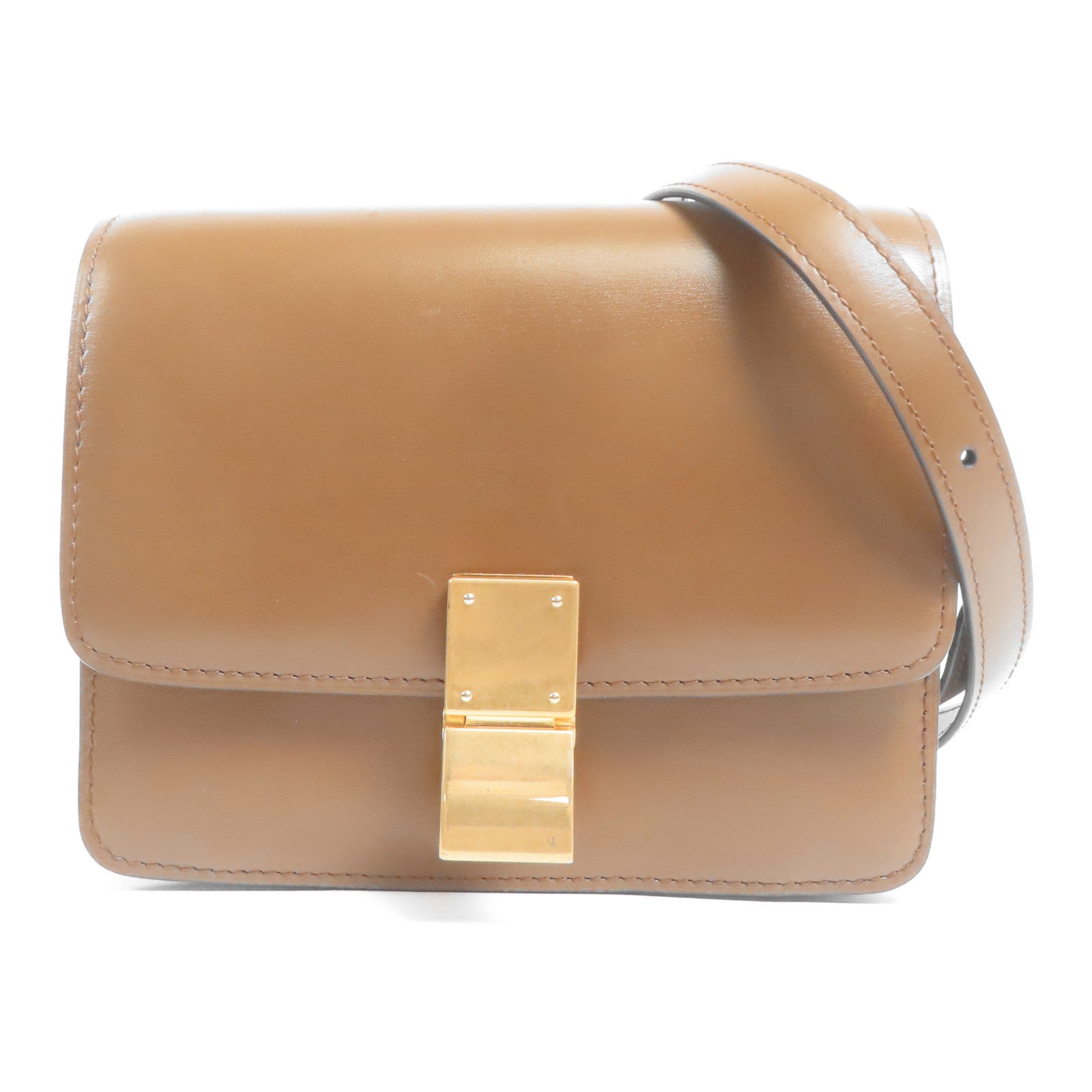 CELINE 牛皮皮革Classic Box金扣肩背袋