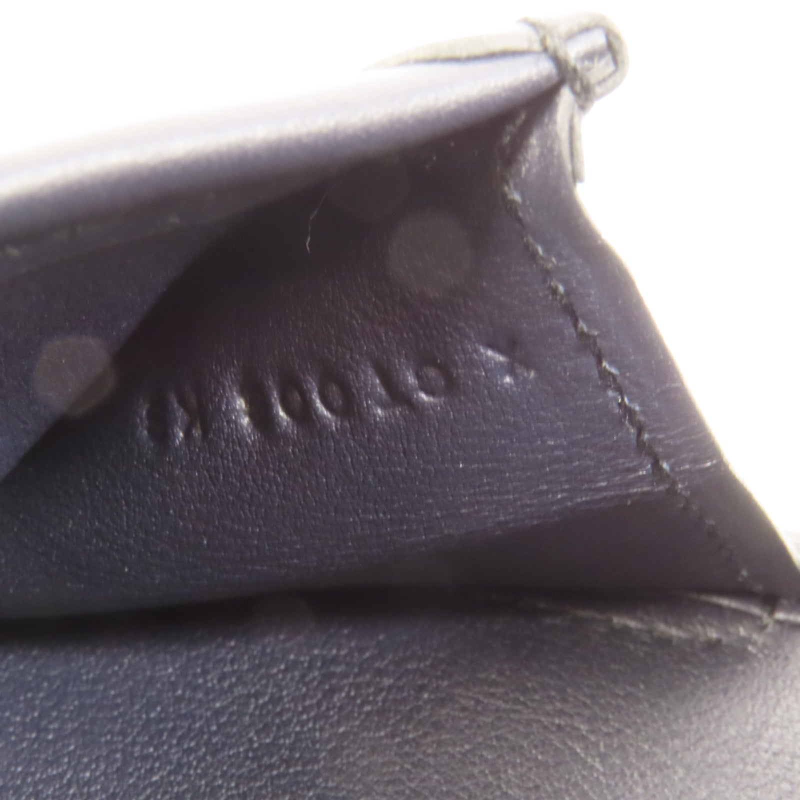 HERMES Swift皮革Jige手拿包Navy