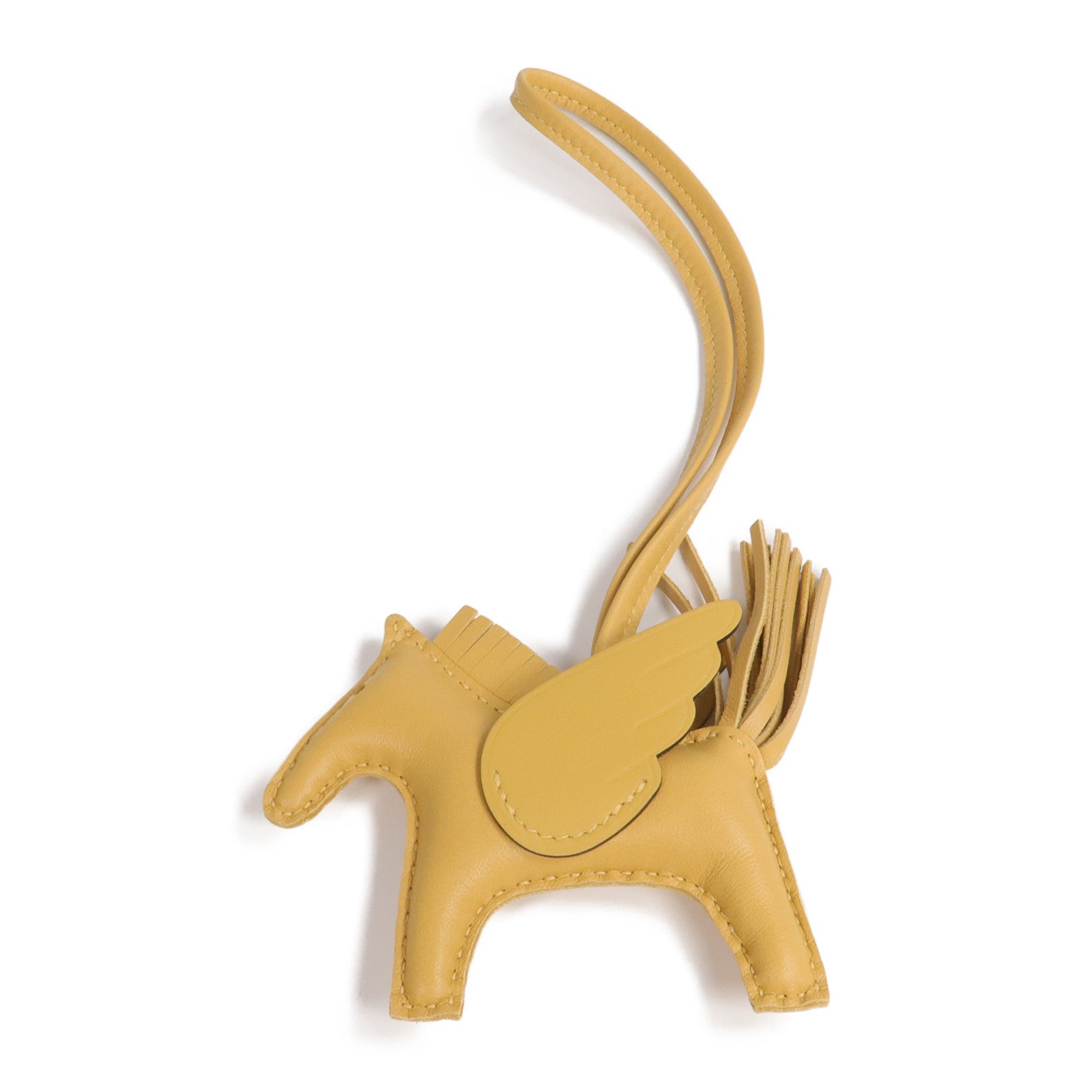 HERMES Milo皮革Rodeo Pegase PM掛飾Sesame