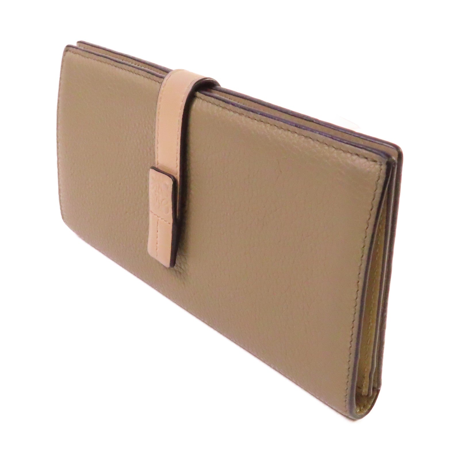 LOEWE 【激減優惠】牛皮皮革Long Vertical Wallet長錢包灰色