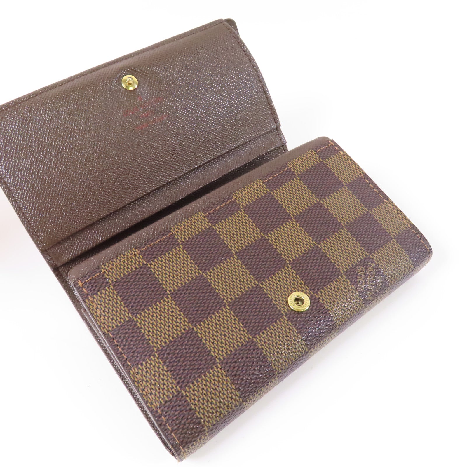 LOUIS VUITTON Damier Tresor金扣錢包