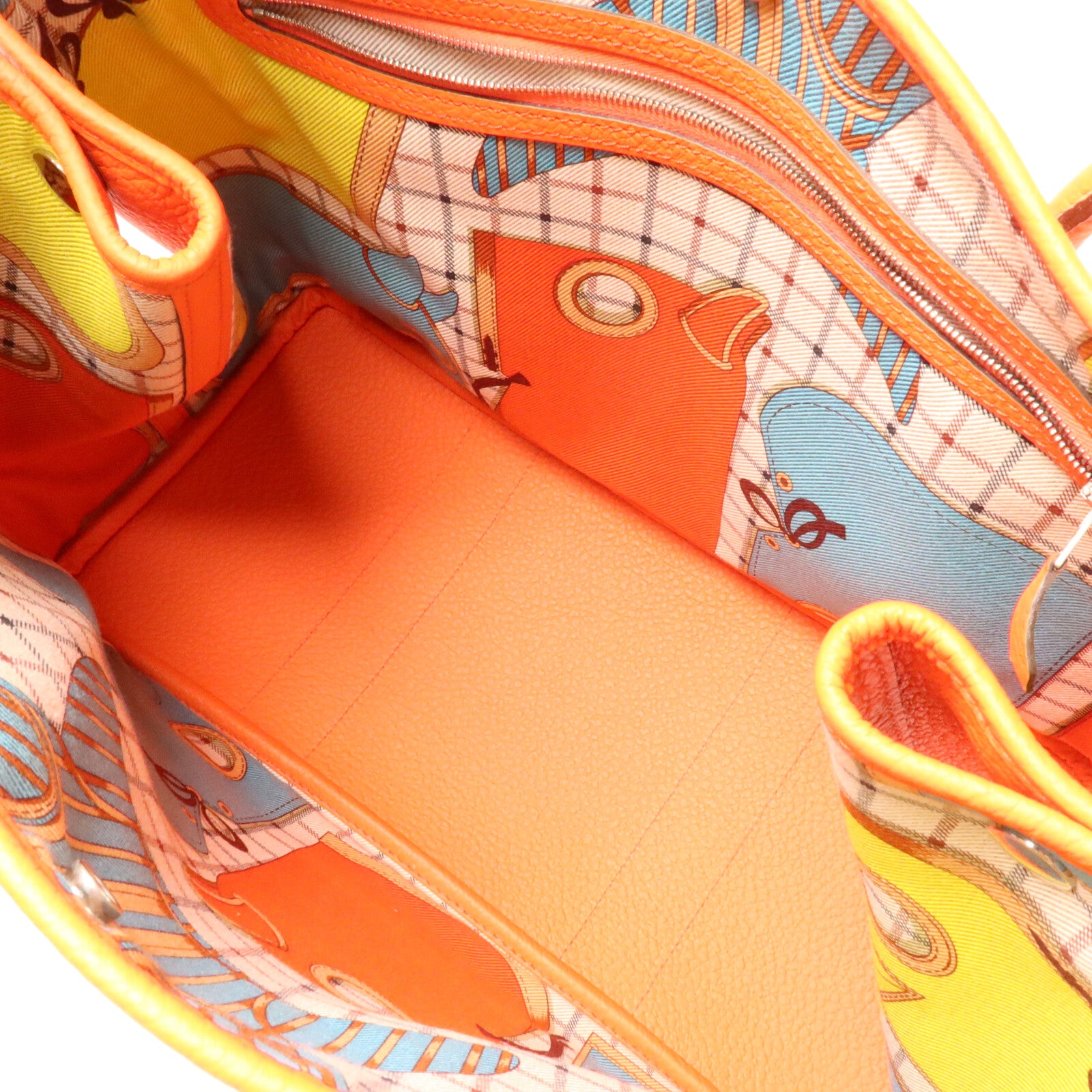 HERMES Negonda皮革Garden Party PM手挽袋Orange
