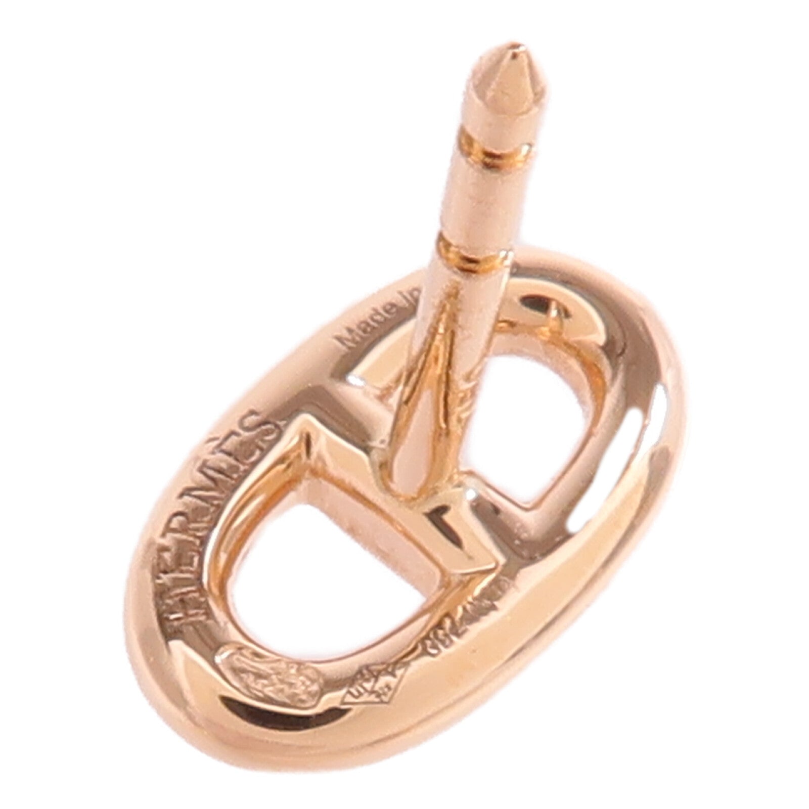 HERMES 18K玫瑰金Chaine d'Ancre Earrings耳環