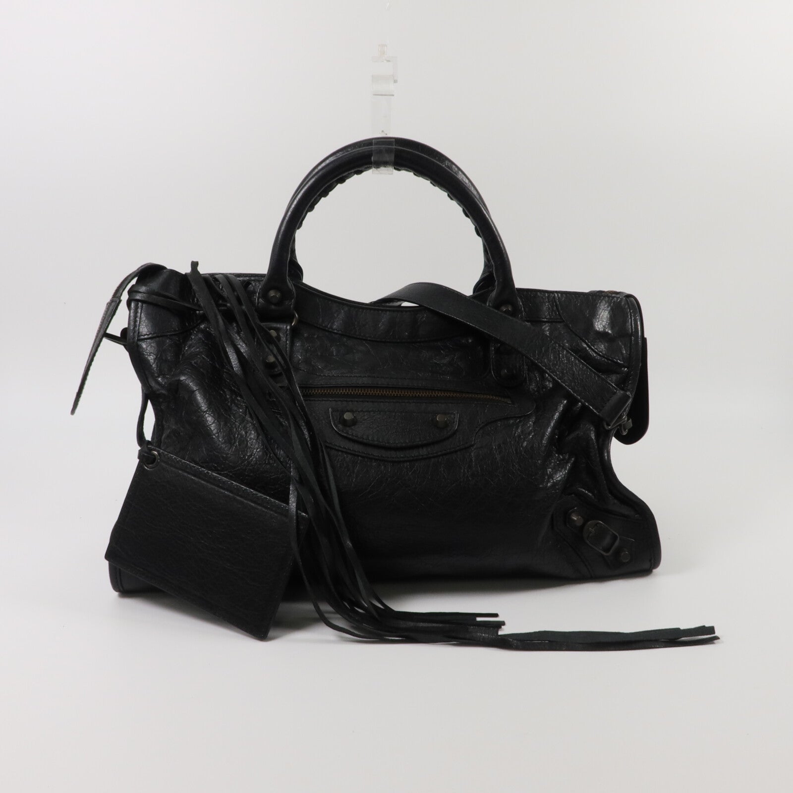 BALENCIAGA 羊皮皮革City手挽肩背兩用袋