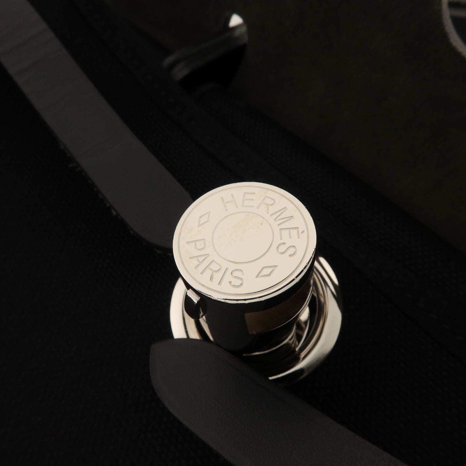 HERMES 帆布Herbag PM手挽肩背兩用袋Noir
