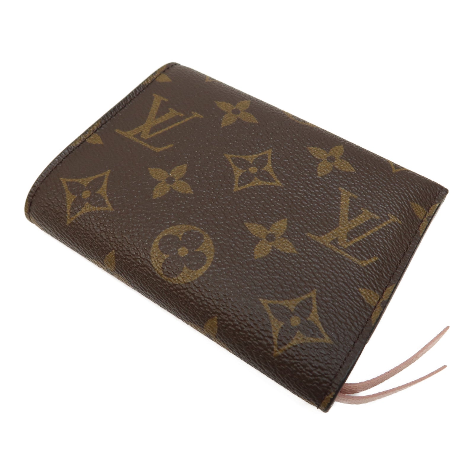 LOUIS VUITTON Monogram Victrine Wallet金扣錢包啡色/粉紅色