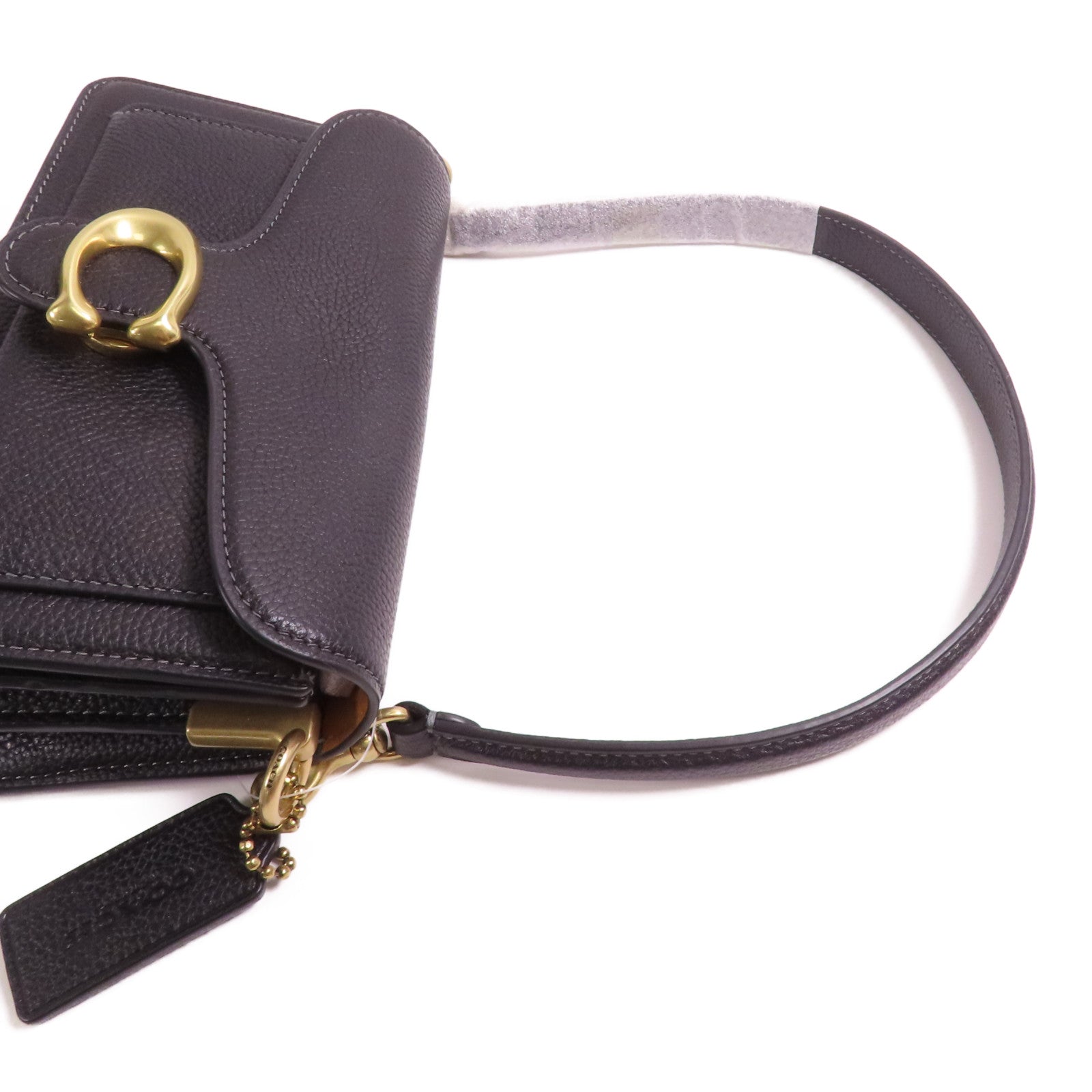 COACH 牛皮皮革Shoulder Bag金扣手挽肩背兩用袋