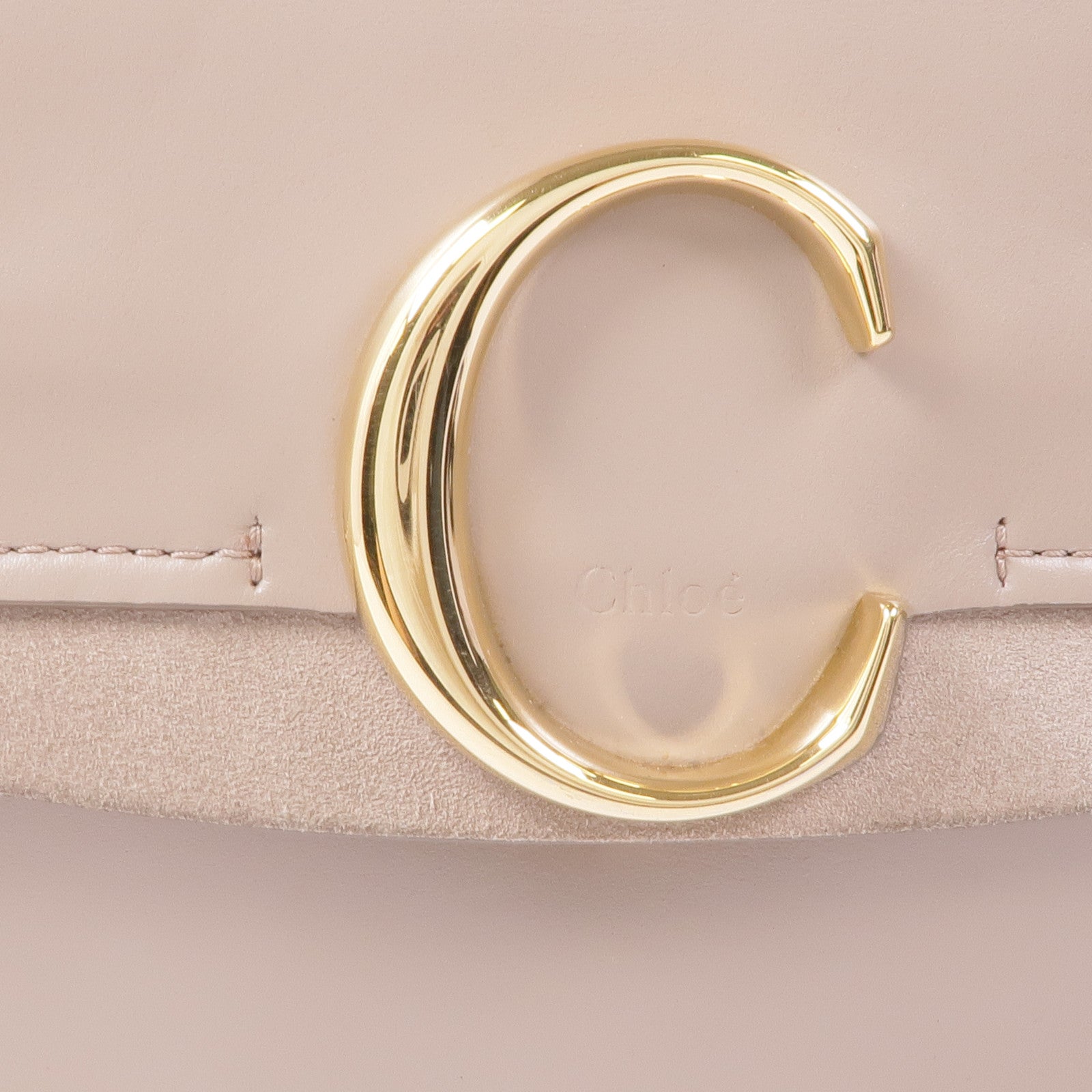 Chloe 牛皮皮革C Bag金扣手挽肩背兩用袋