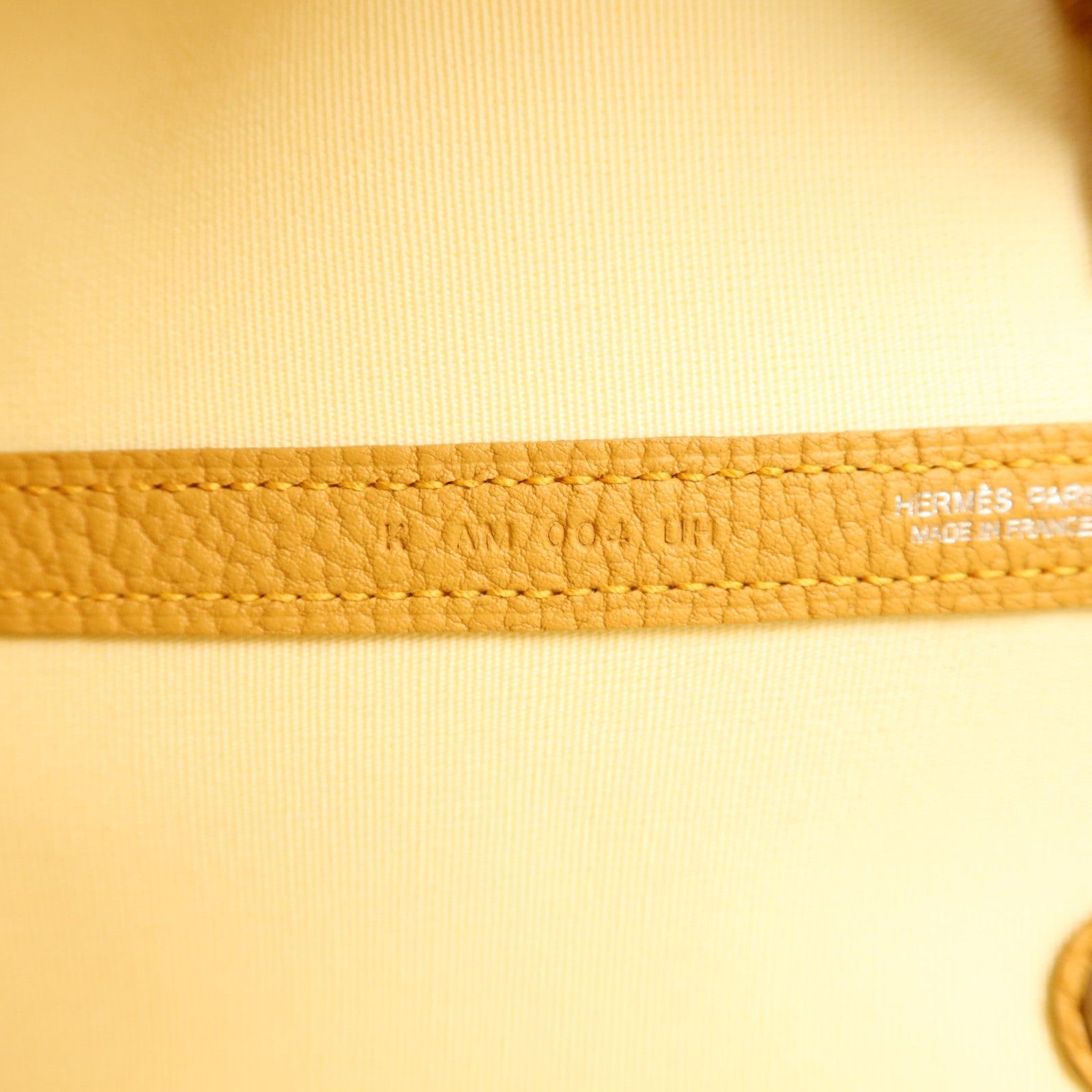 HERMES 帆布/皮革Garden Party PM銀扣手挽袋