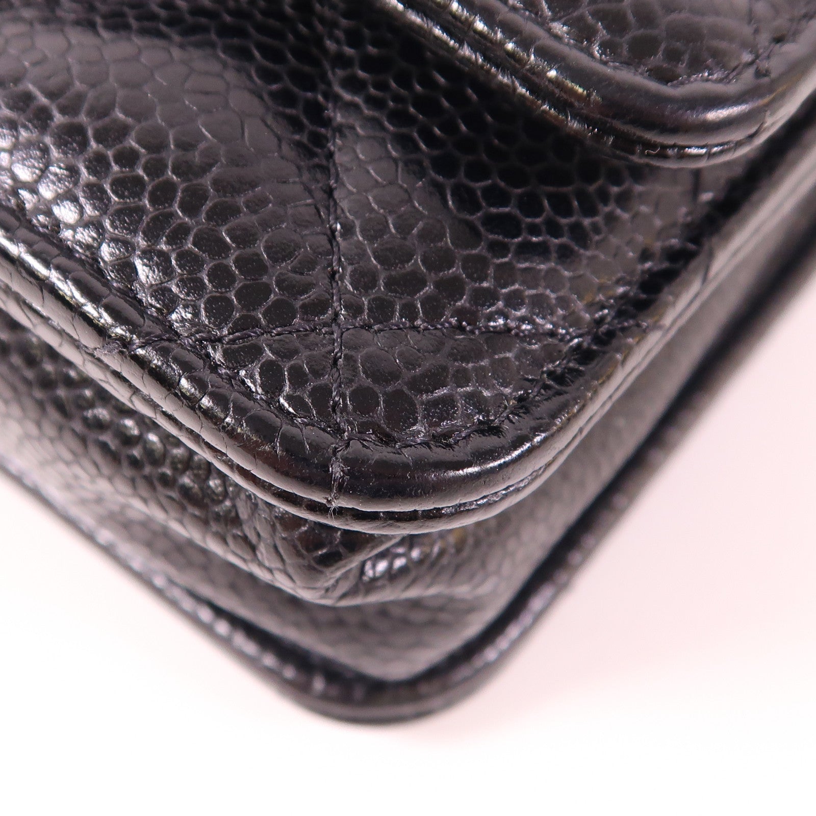 CHANEL 牛皮皮革WOC Wallet On Chain金扣鏈帶肩背袋