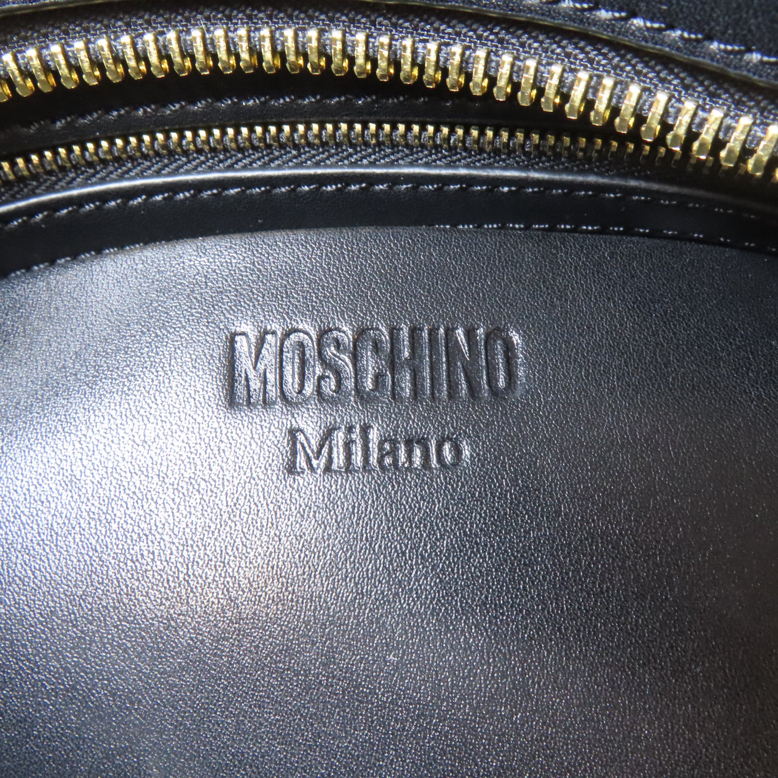 MOSCHINO 尼龍2 Way Bag金扣手挽肩背兩用袋黑色
