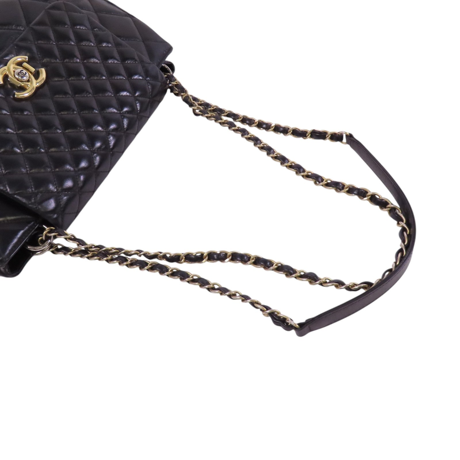 CHANEL 牛皮皮革Chain Shoulder Bag金扣鏈帶肩背袋
