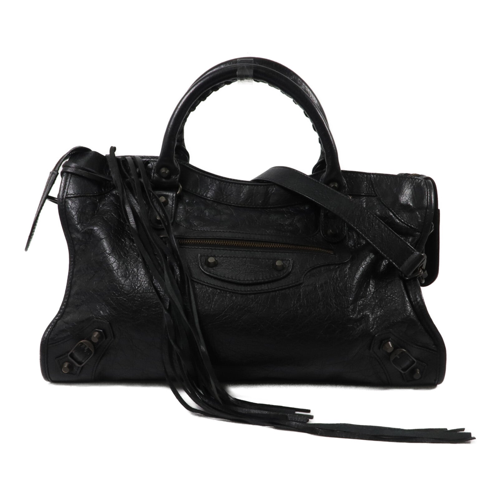 BALENCIAGA 羊皮皮革City手挽肩背兩用袋
