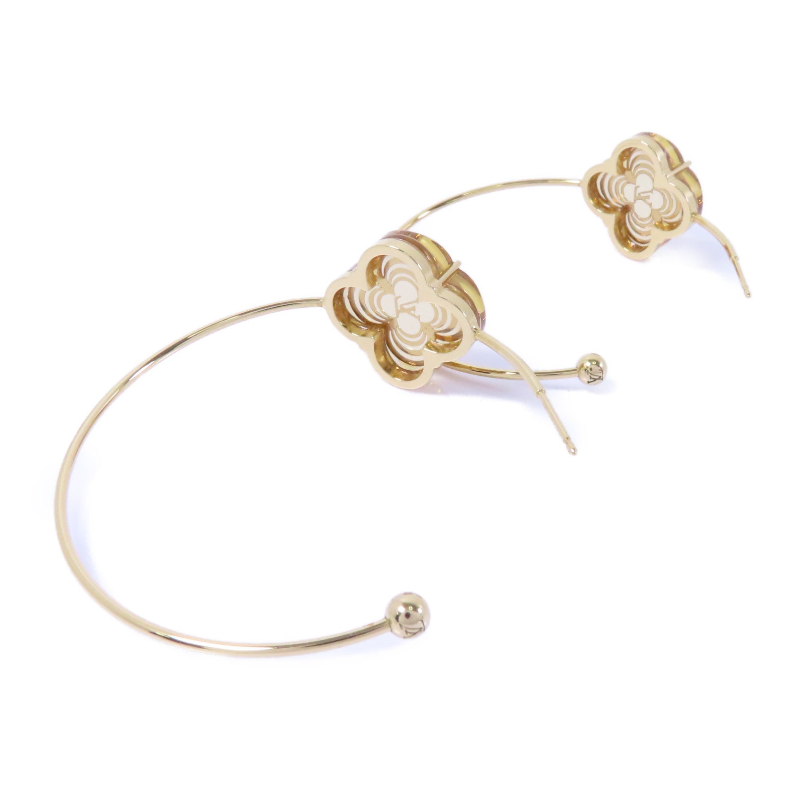 LOUIS VUITTON 金屬Earrings耳環金色/米色