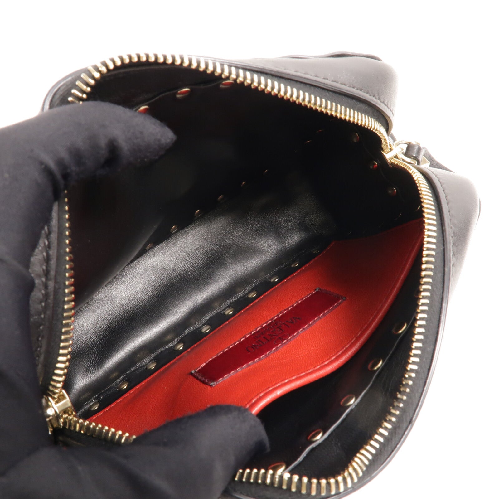 Valentino 牛皮皮革Rockstud Spike肩背袋