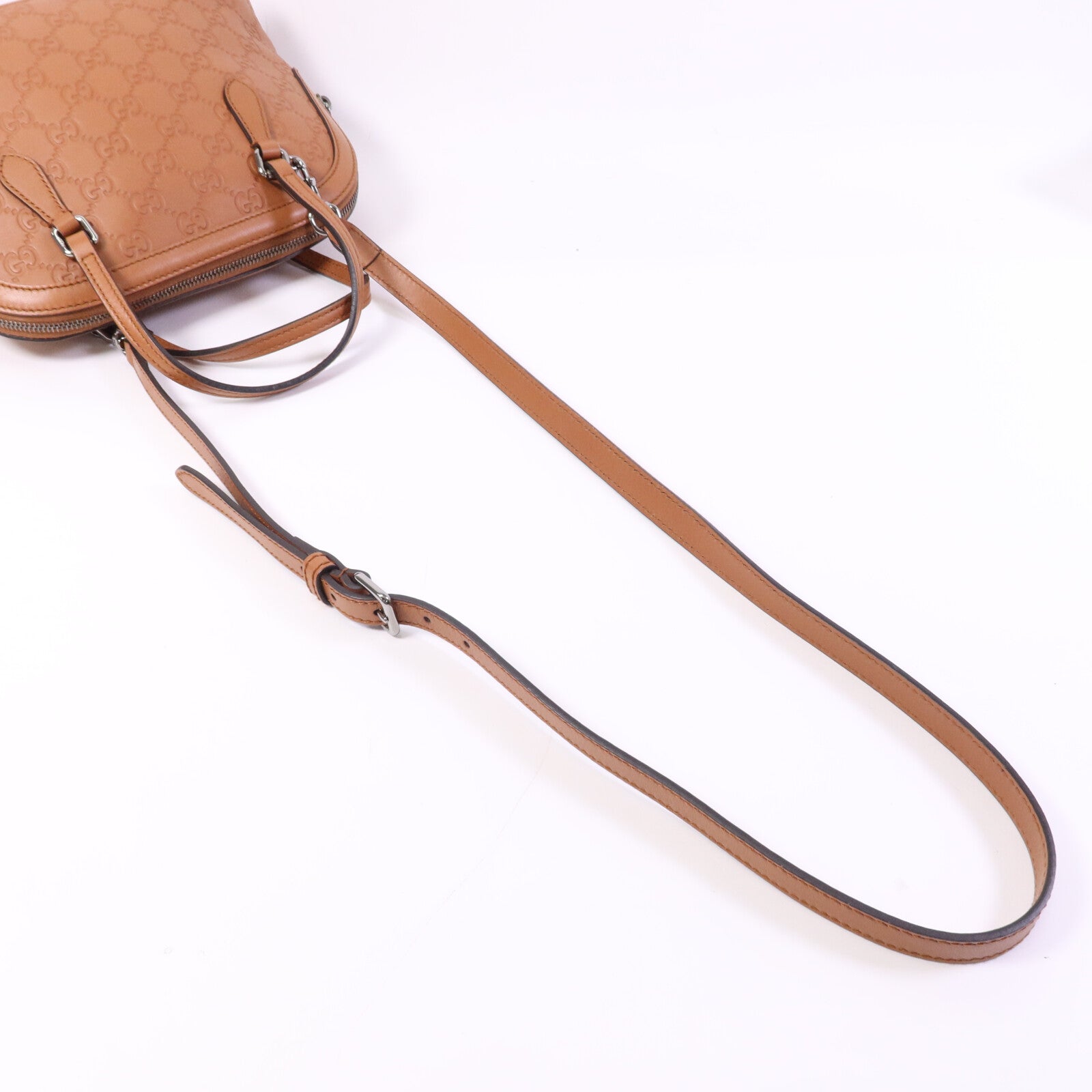 GUCCI 牛皮皮革Shoulder Bag銀扣肩背袋