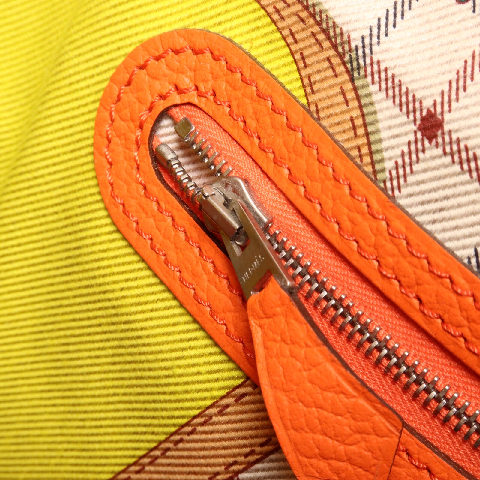 HERMES Negonda皮革Garden Party PM手挽袋Orange