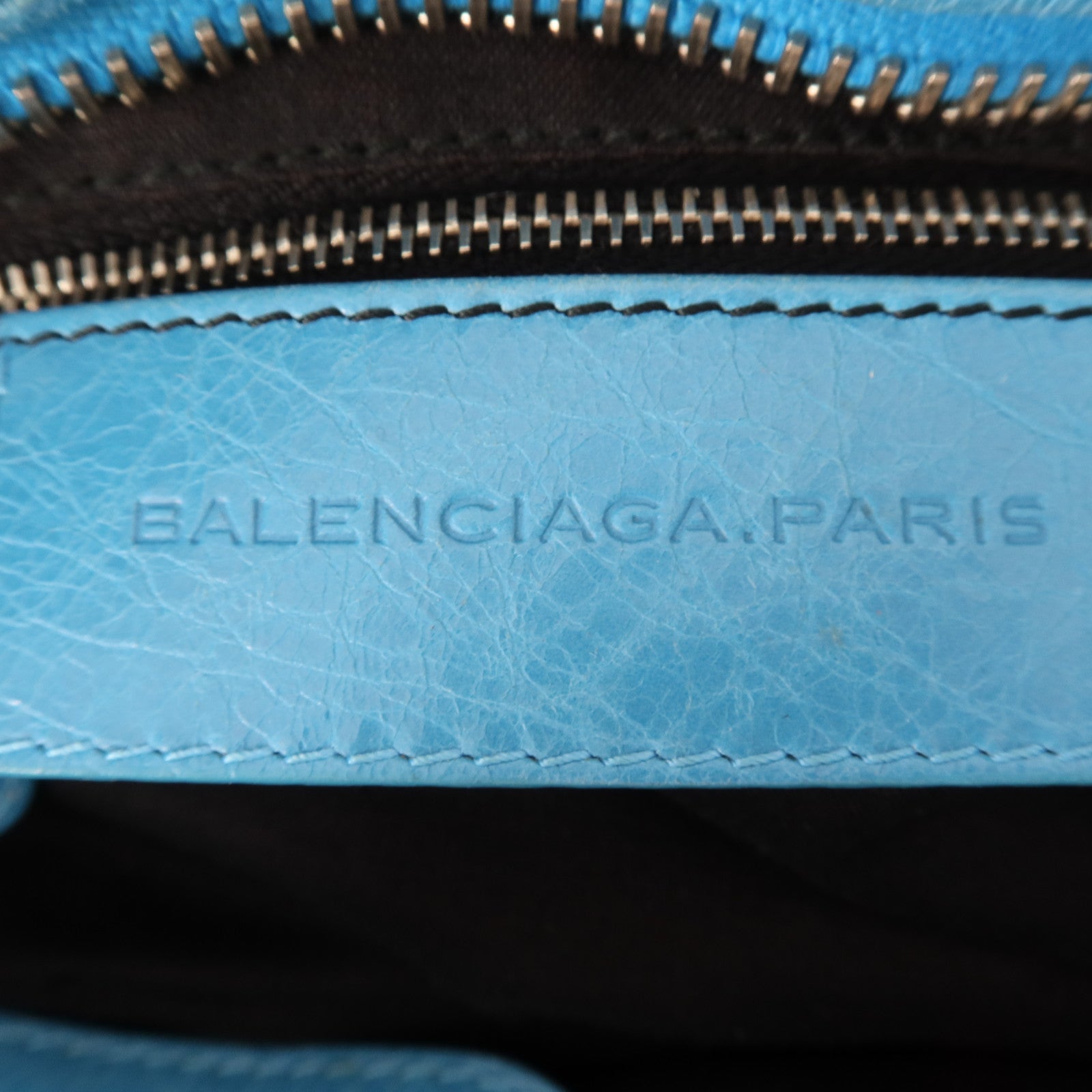 BALENCIAGA 牛皮皮革City銀扣手挽肩背兩用袋
