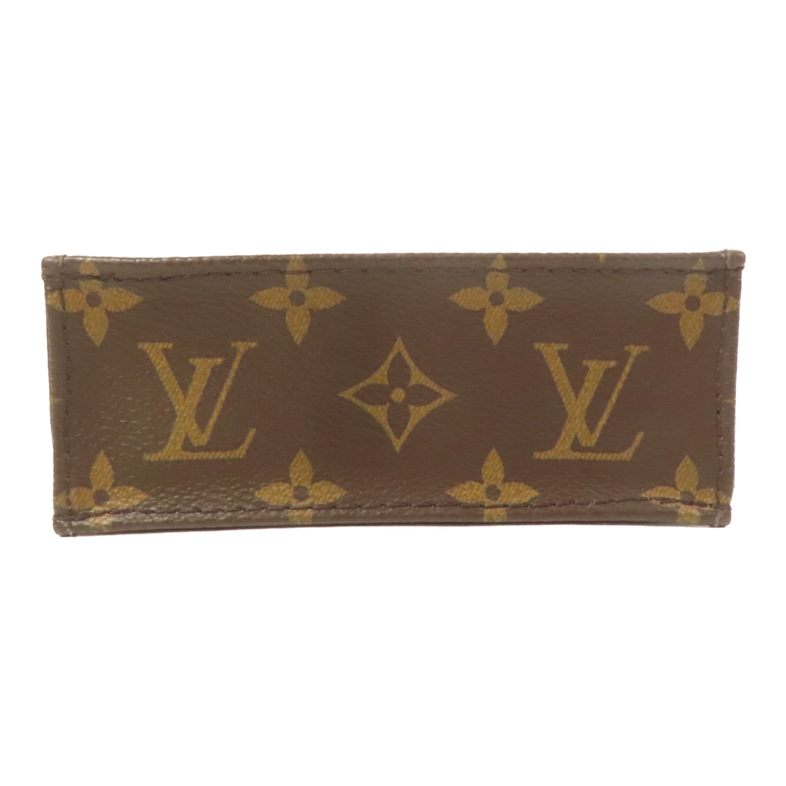 LOUIS VUITTON Monogram Petit Sac Plat金扣手挽肩背兩用袋棕色