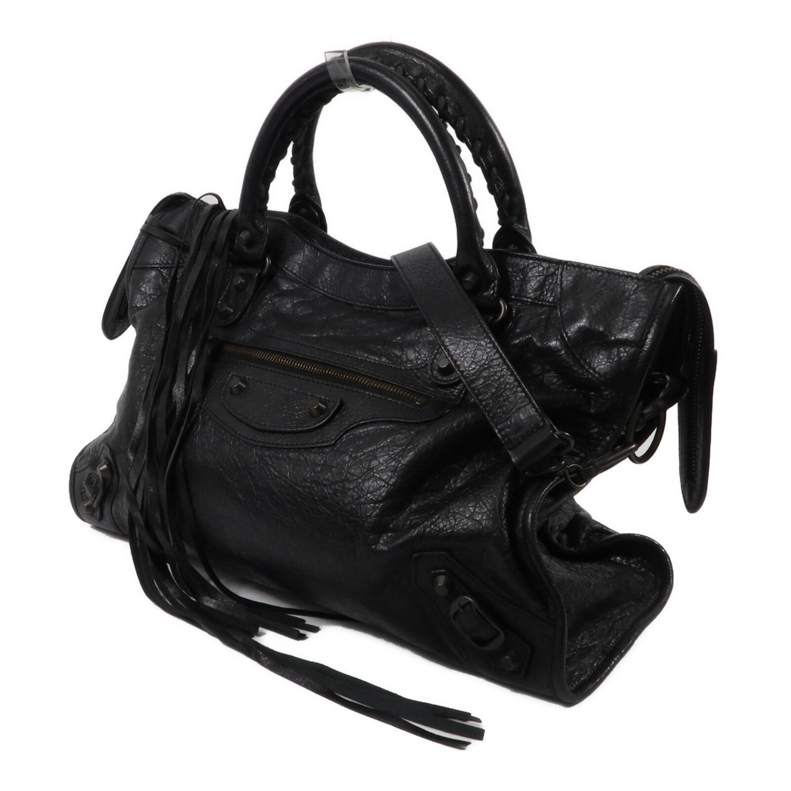 BALENCIAGA 羊皮皮革City手挽肩背兩用袋