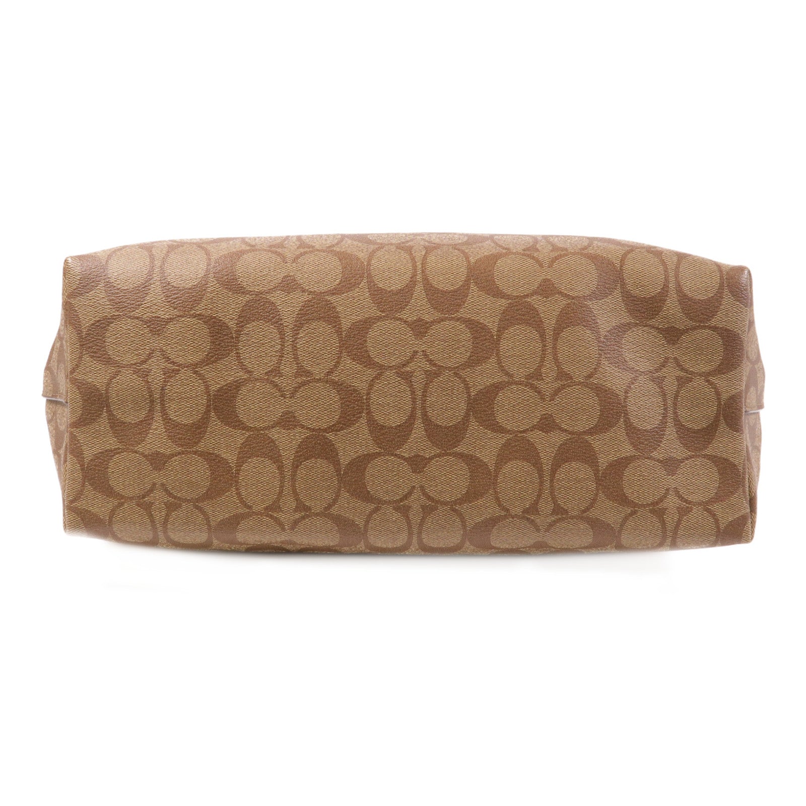 COACH 塗層帆布Tote Bag金扣肩背袋