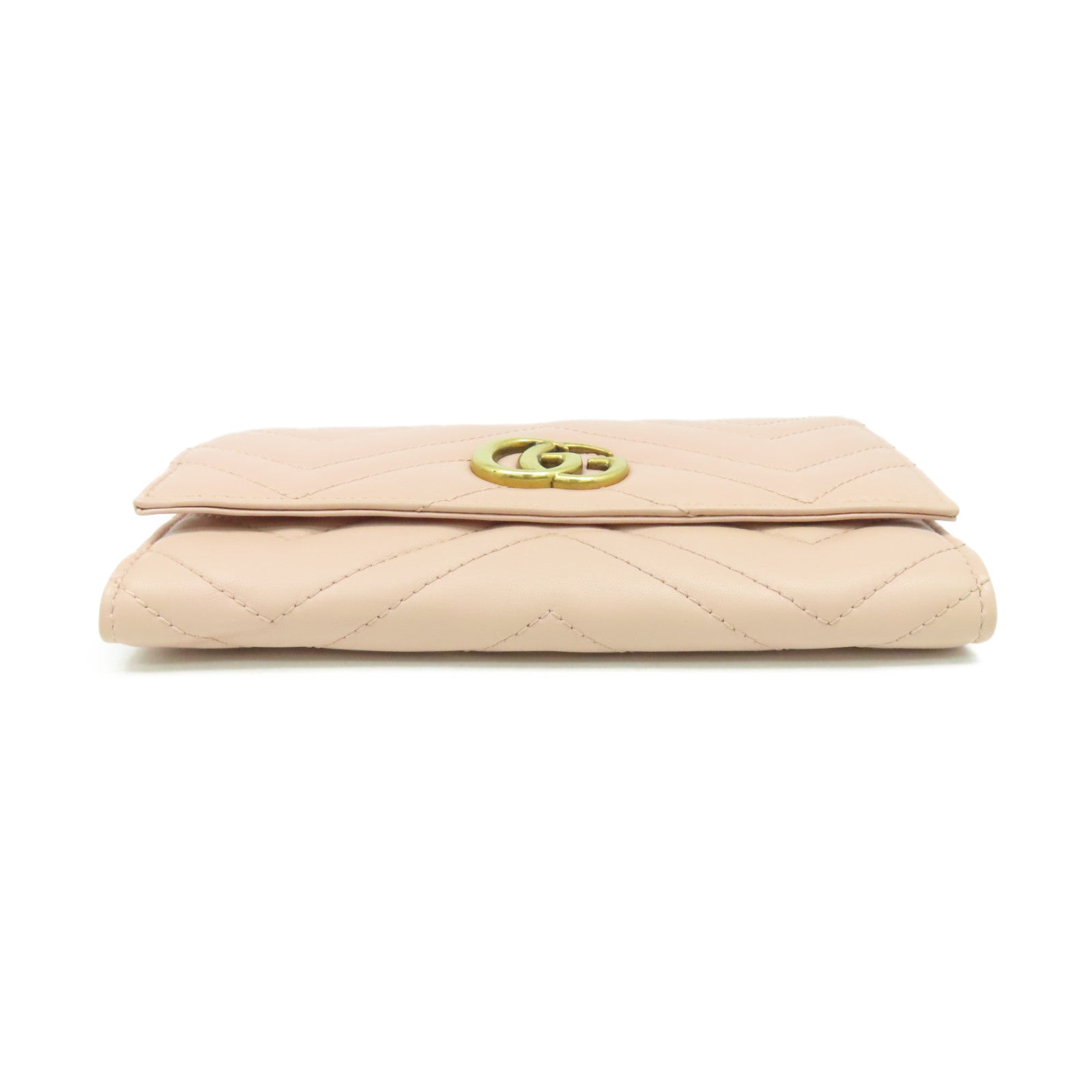 GUCCI 【清倉大減價】牛皮皮革GG Marmont Long Wallet長錢包粉紅色