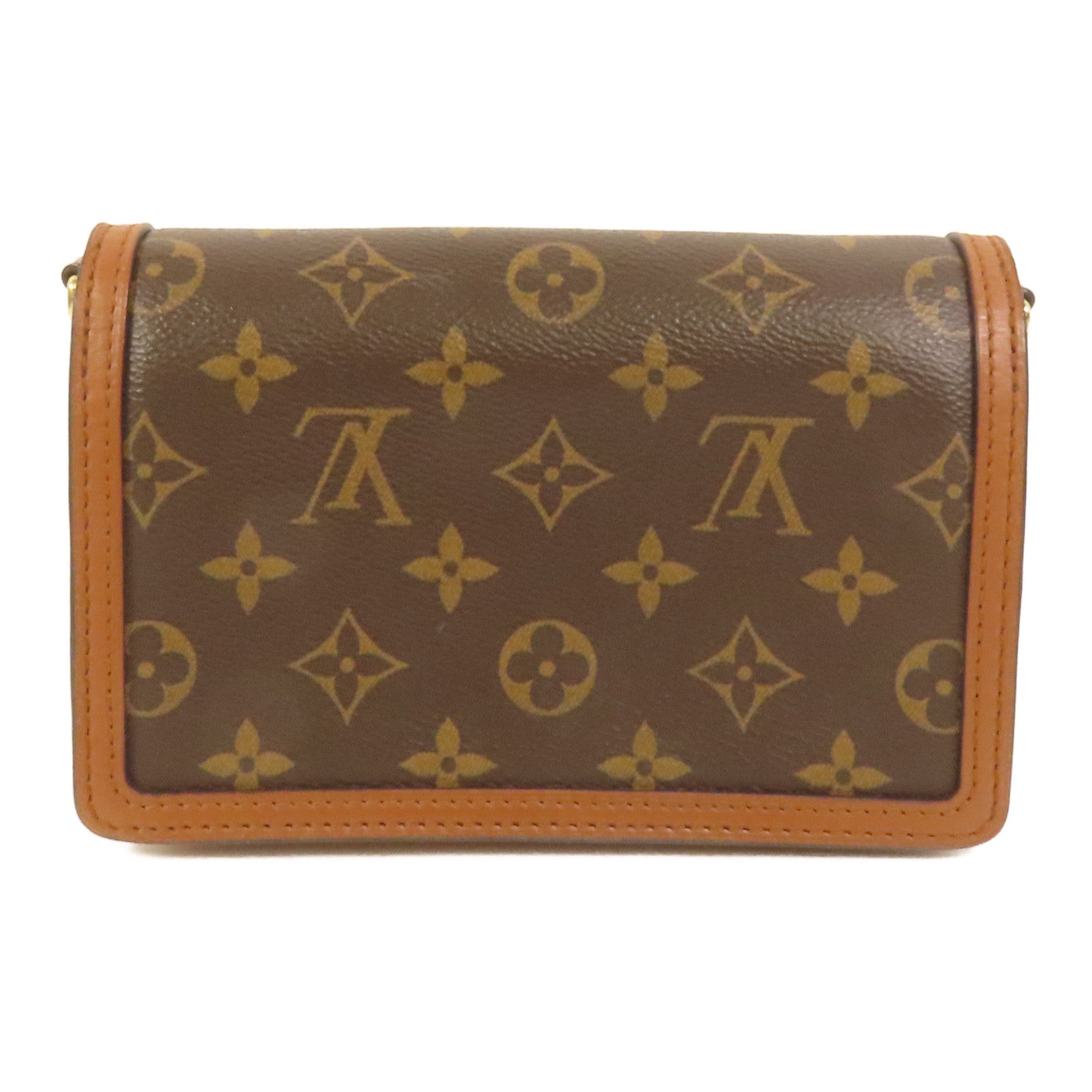 LOUIS VUITTON 【激減優惠】Monogram Reverse Mini Dauphine金扣肩背袋