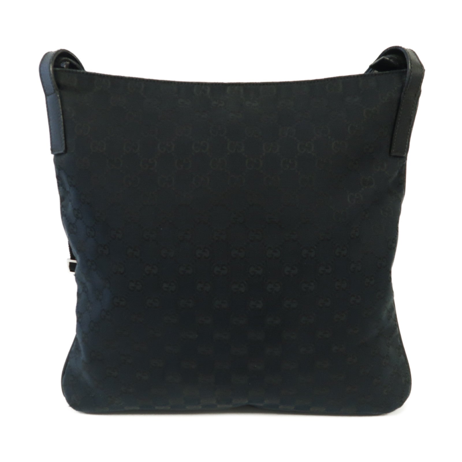 GUCCI 【激減優惠】帆布Shoulder Bag銀扣肩背袋黒色
