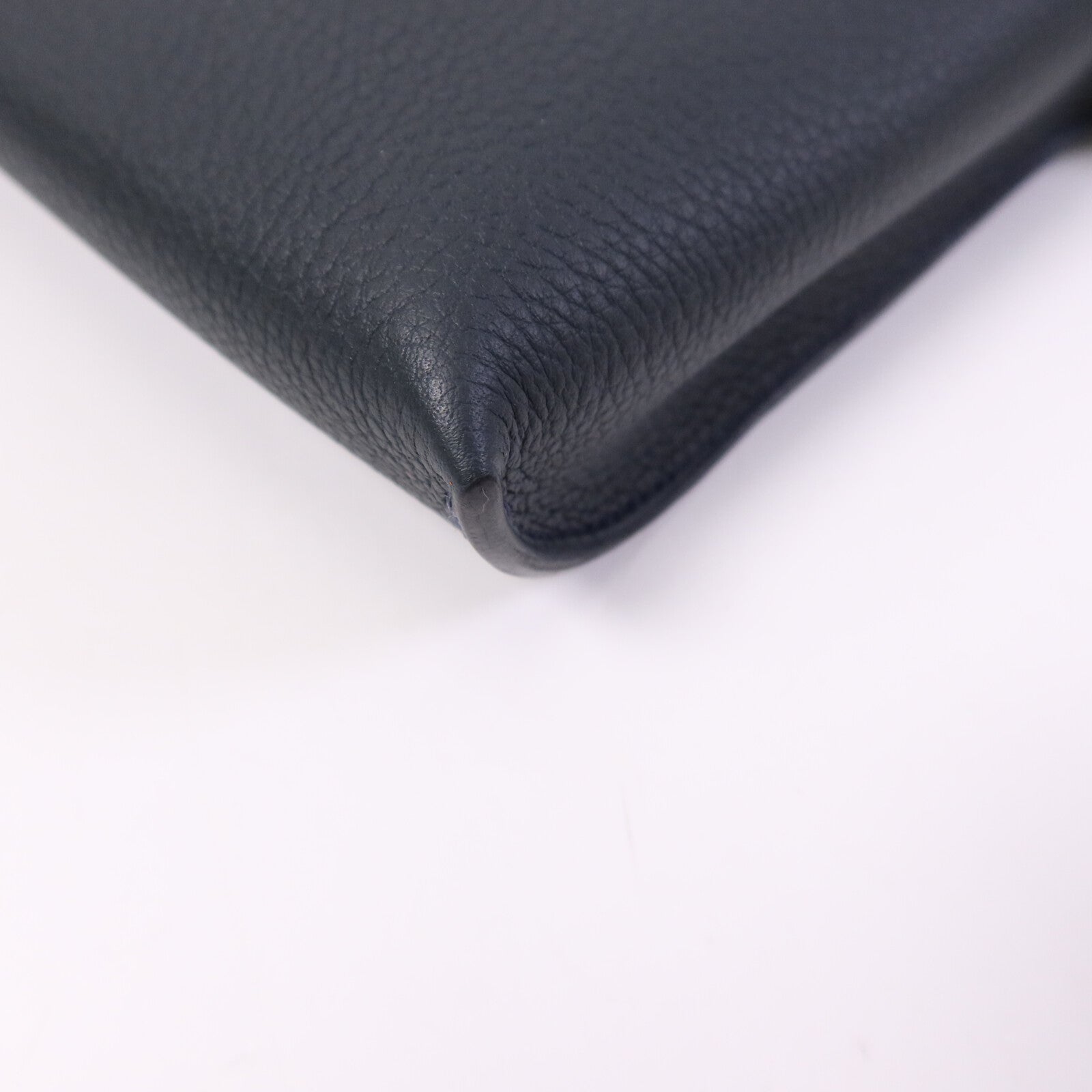 HERMES Togo皮革Videpoches Bag銀扣肩背袋Vert Cyprès