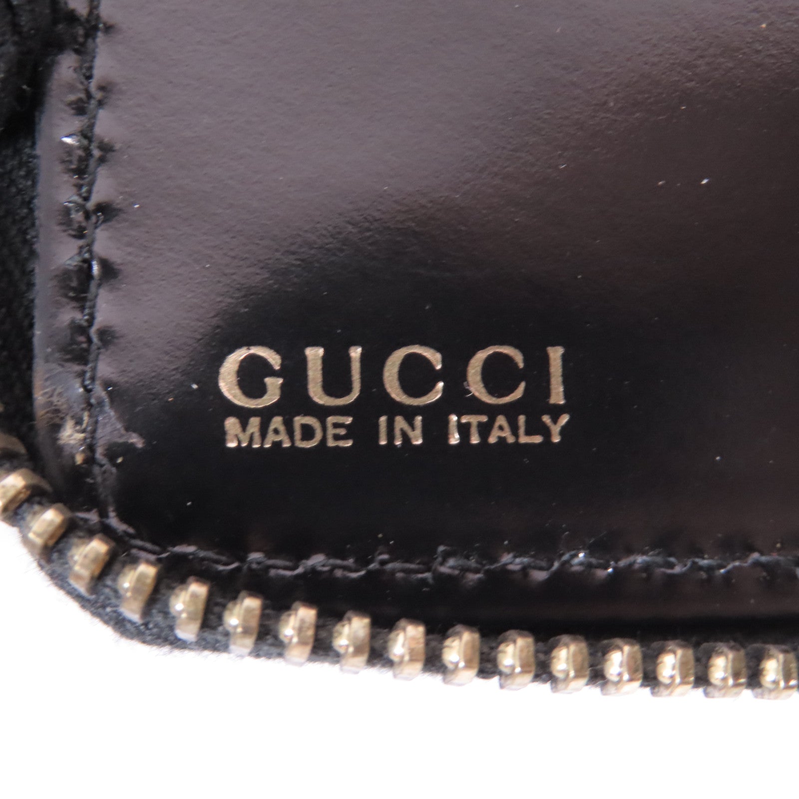 GUCCI 【激減優惠】皮革Wallet金扣錢包黑色